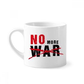 Dıythinker 170 ml Beyaz No More War Love Peace World Mini Kahve Seramik Kupa