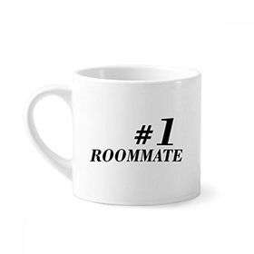 Dıythinker 170 ml Beyaz Number.1 Roommate Mezuniyet sezonu Mini Kahve Seramik Kupa