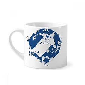 Dıythinker 170 ml Beyaz Ok Basit Tasarım Yuvarlak İllüstrasyon Desenli Mini Kahve Seramik Kupa