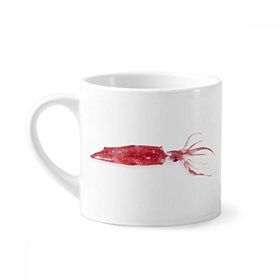 Dıythinker 170 ml Beyaz Okyanus Balık Taze Pembe Yumuşak Mini Kahve Seramik Kupa