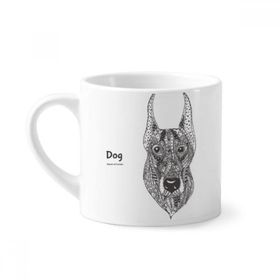 Dıythinker 170 ml Beyaz Paint Dog Fierce Friend Company Mini Kahve Seramik Kupa