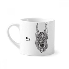 Dıythinker 170 ml Beyaz Paint Dog Fierce Friend Company Mini Kahve Seramik Kupa