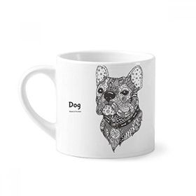 Dıythinker 170 ml Beyaz Paint Run Dog Friend Company Mini Kahve Seramik Kupa