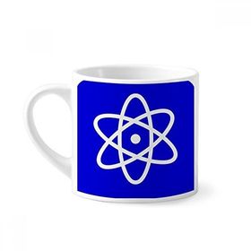 Dıythinker 170 ml Beyaz Paketi Mavi Kare Uyarı İşaretli Mini Kahve Seramik Kupa