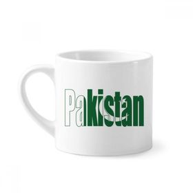 Dıythinker 170 ml Beyaz Pakistan Ülke Bayrağı İsim Mini Kahve Seramik Kupa