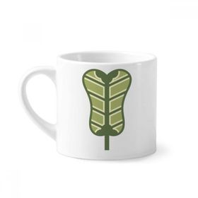 Dıythinker 170 ml Beyaz Palmleaf Fan Çin Desenli Mini Kahve Seramik Kupa