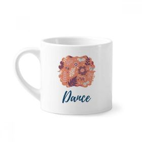 Dıythinker 170 ml Beyaz Pansy Çiçek Bitki Boyası Mini Kahve Seramik Kupa