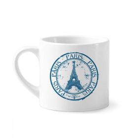 Dıythinker 170 ml Beyaz Paris Fransa Eyfel Kulesi Klasik Country City Mini Kahve Seramik Kupa