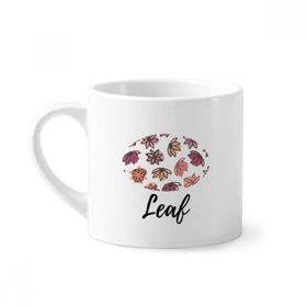 Dıythinker 170 ml Beyaz Petal Soyut Bitkiler Sanat Desenli Mini Kahve Seramik Kupa
