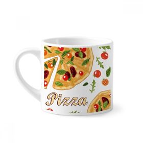 Dıythinker 170 ml Beyaz Pizza İtalya Domates Yiyecekleri Yaprak Mini Kahve Seramik Kupa