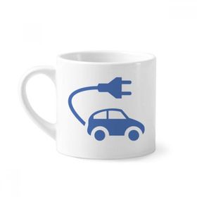 Dıythinker 170 ml Beyaz Plug Enerji Araçları Çevreyi Korur Mini Kahve Seramik Kupa