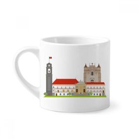 Dıythinker 170 ml Beyaz Portekiz Coimbra Ulusal Simgesi İnşaat Mini Kahve Seramik Kupa