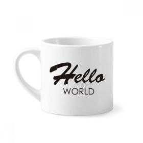 Dıythinker 170 ml Beyaz Programcı Arabirimi Hello World Mini Kahve Seramik Kupa