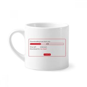 Dıythinker 170 ml Beyaz Programcı Aşkınızı İndirin Mini Kahve Seramik Kupa