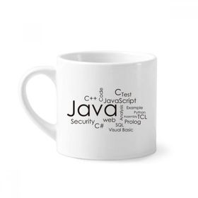 Dıythinker 170 ml Beyaz Programcı Programı İlgili Java Mini Kahve Seramik Kupa