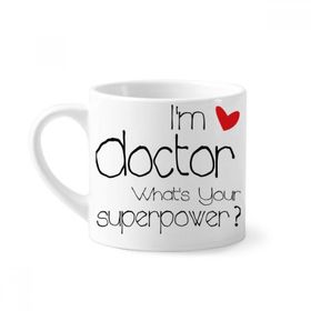 Dıythinker 170 ml Beyaz Proud Doctors I'm a Doctor English Mini Kahve Seramik Kupa