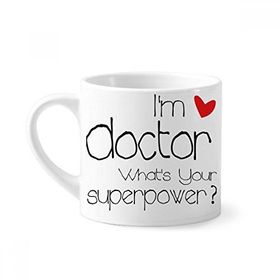 Dıythinker 170 ml Beyaz Proud Doctors I'm a Doctor English Mini Kahve Seramik Kupa