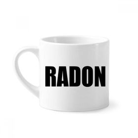 Dıythinker 170 ml Beyaz Radon Element Adı Kimya Mini Kahve Seramik Kupa