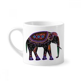 Dıythinker 170 ml Beyaz Renkli Fil Çin Azınlık Sabahlık Totem Mini Kahve Seramik Kupa