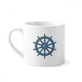 Dıythinker 170 ml Beyaz Rudder Exploration Askeri Okyanus Ordusu Mini Kahve Seramik Kupa