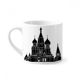 Dıythinker 170 ml Beyaz Rusya Saint Petersburg Silüeti Mini Kahve Seramik Kupa