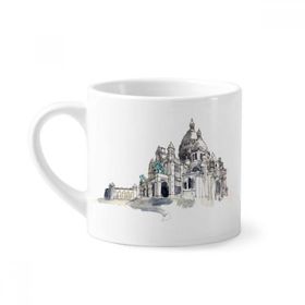 Dıythinker 170 ml Beyaz Sacre-Coeur Paris Fransa Mini Kahve Seramik Kupa