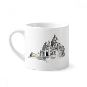 Dıythinker 170 ml Beyaz Sacre-Coeur Paris Fransa Mini Kahve Seramik Kupa