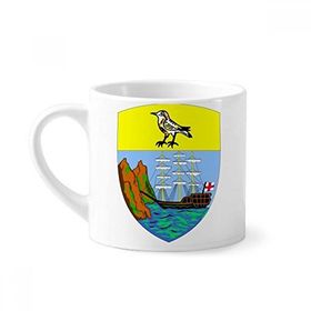 Dıythinker 170 ml Beyaz Saint Helena Afrika Ulusal Amblem Mini Kahve Seramik Kupa