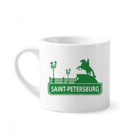 Dıythinker 170 ml Beyaz Saint.Petersburg Amerika Simgesi Mini Kahve Seramik Kupa