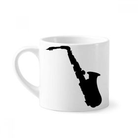 Dıythinker 170 ml Beyaz Sax Klasik Müzik Dinleme Taze Mini Kahve Seramik Kupa
