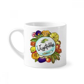 Dıythinker 170 ml Beyaz Sebzeler Mısır Redish Çin lahanası Mini Kahve Seramik Kupa