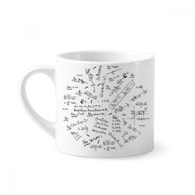 Dıythinker 170 ml Beyaz Seeking Limits Matematiksel Formüller Mini Kahve Seramik Kupa