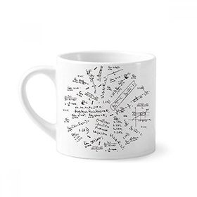 Dıythinker 170 ml Beyaz Seeking Limits Matematiksel Formüller Mini Kahve Seramik Kupa