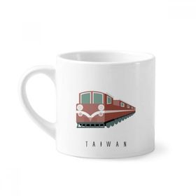 Dıythinker 170 ml Beyaz Seyahat Tayvan Tren Mini Kahve Seramik Kupa