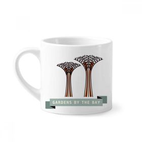 Dıythinker 170 ml Beyaz Singapur Bahçeleri By the Bay Mini Kahve Seramik Kupa