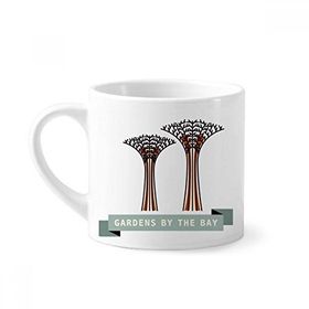 Dıythinker 170 ml Beyaz Singapur Bahçeleri By the Bay Mini Kahve Seramik Kupa