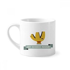 Dıythinker 170 ml Beyaz Singapur Sanat Bilim Müzesi Mini Kahve Seramik Kupa