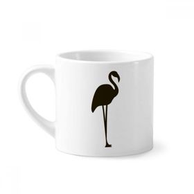 Dıythinker 170 ml Beyaz Siyah Flamingo Sevimli Hayvan Portrayal Mini Kahve Seramik Kupa