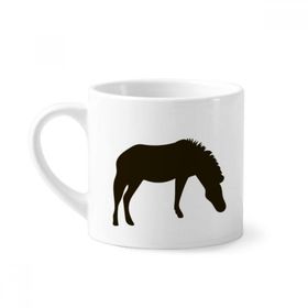 Dıythinker 170 ml Beyaz Siyah Zebra Hayvan Portrayal Mini Kahve Seramik Kupa