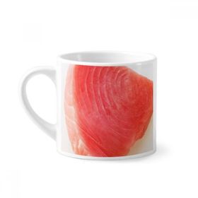 Dıythinker 170 ml Beyaz Somon Sashimi Et Gıda Dokusu Mini Kahve Seramik Kupa