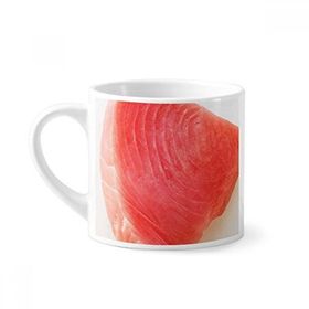 Dıythinker 170 ml Beyaz Somon Sashimi Et Gıda Dokusu Mini Kahve Seramik Kupa