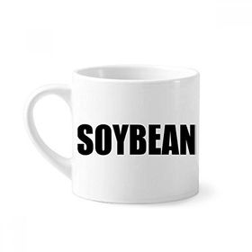 Dıythinker 170 ml Beyaz Soya Sebze Adı Yiyecekler Mini Kahve Seramik Kupa