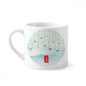 Dıythinker 170 ml Beyaz Spring Begins Twenty Four Solar Term Mini Kahve Seramik Kupa