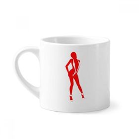 Dıythinker 170 ml Beyaz Stand Bikini Güzellik Kadın Mini Kahve Seramik Kupa