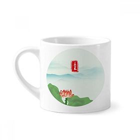 Dıythinker 170 ml Beyaz Summer Begins Twenty Four Solar Term Mini Kahve Seramik Kupa