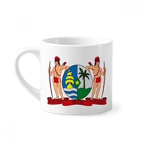 Dıythinker 170 ml Beyaz Suriname Güney Ameica Ulusal Amblem Mini Kahve Seramik Kupa