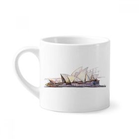 Dıythinker 170 ml Beyaz Sydney Opera Binası Sidney Mini Kahve Seramik Kupa