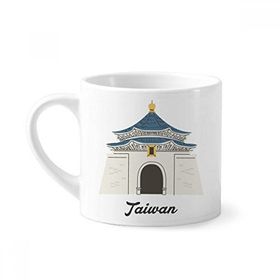 Dıythinker 170 ml Beyaz Tayvan Seyahat Chiang Kai-shek Anma Salonu Mini Kahve Seramik Kupa
