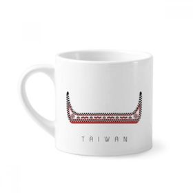 Dıythinker 170 ml Beyaz Tayvan Seyahat Dragon Boat Çin Mini Kahve Seramik Kupa