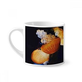 Dıythinker 170 ml Beyaz Tropik Deniz Deniz Organizması Deniz Anası Mini Kahve Seramik Kupa